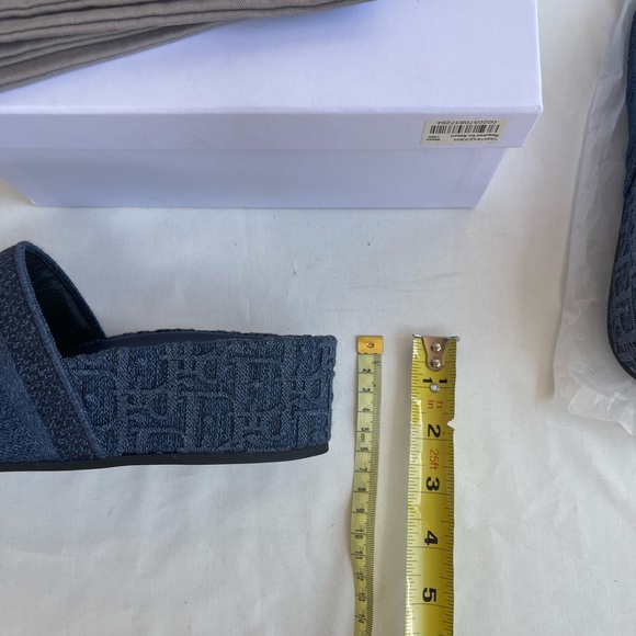 REAL Christian Dior Oblique DWay Platform Sandals Sizes 38 US 8 Denim New - Picture 15 of 15